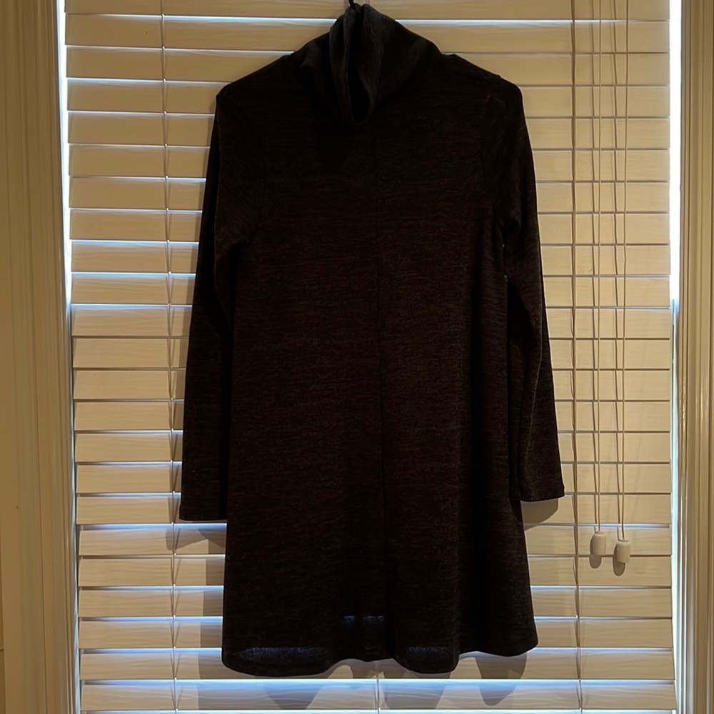 Cow neck sweater dress